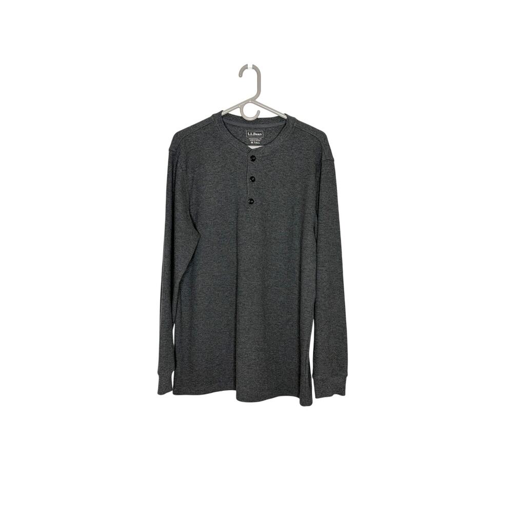 L.L. Bean Thermal Henley Shirt Men's Sz Med Tall Traditional Fit Outdoors Casual